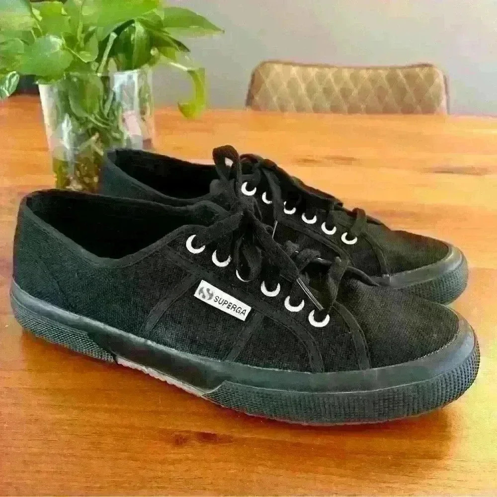 SUPERGA 2750  COTU CLASSIC FULL BLACK MENS US 10, EUR 43.